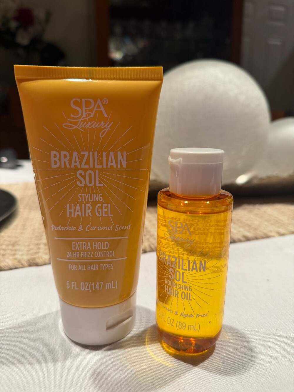 Spa Luxury Brazilian Sol Hair Gel 5 Fl Oz And Hair Oil Set-- Viral!!